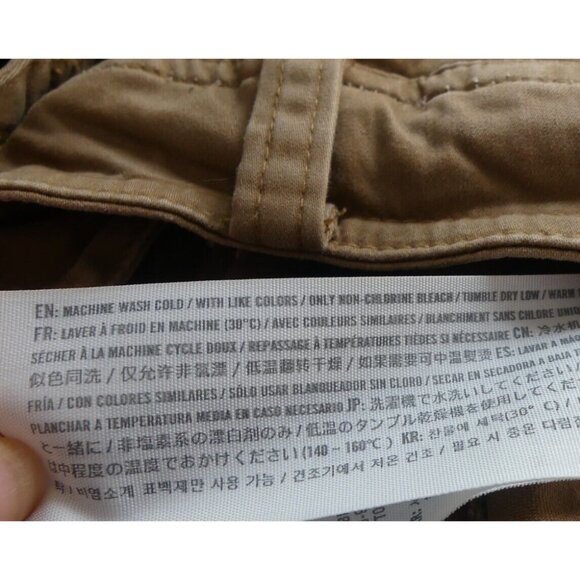 VTG Abercrombie & Fitch 28x30 Pants Paratrooper Cargo Mens Slim Straight Tan Y2K - Picture 10 of 11